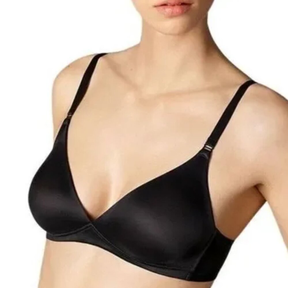Wolford Sheer Touch Skin Bra Size 75C, 34C, Black, NWT